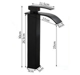 Lelux Alto Serie hoge opbouwkraan voor wastafels met brede uitloop in mat zwart 